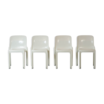 Suite of 4 Chairs Solène by Vico Magistretti for Artemide 1968