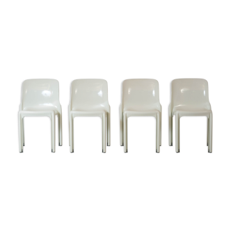 Suite de 4 chaises Solène par Vico Magistretti pour Artemide 1968