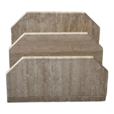 Travertine magazine holder, italy 1970