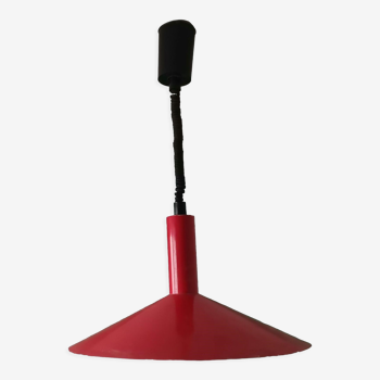 Suspension scandinave en aluminium rouge, années 1960