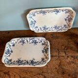 Paire de plats rectangulaires