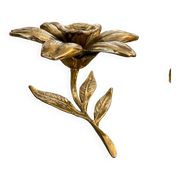 Bougeoir fleur en laiton