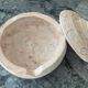 Vintage terracotta pot with lid.