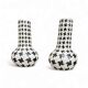 2 x ceramic / Pied de Poule vases / 1980s