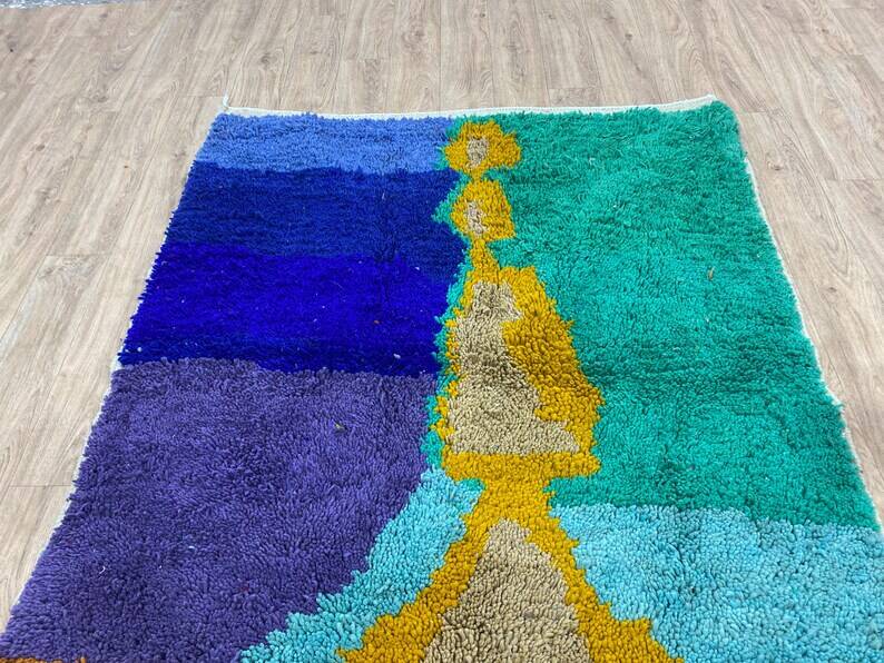 Colorful Moroccan wool rug 250cm x 150cm
