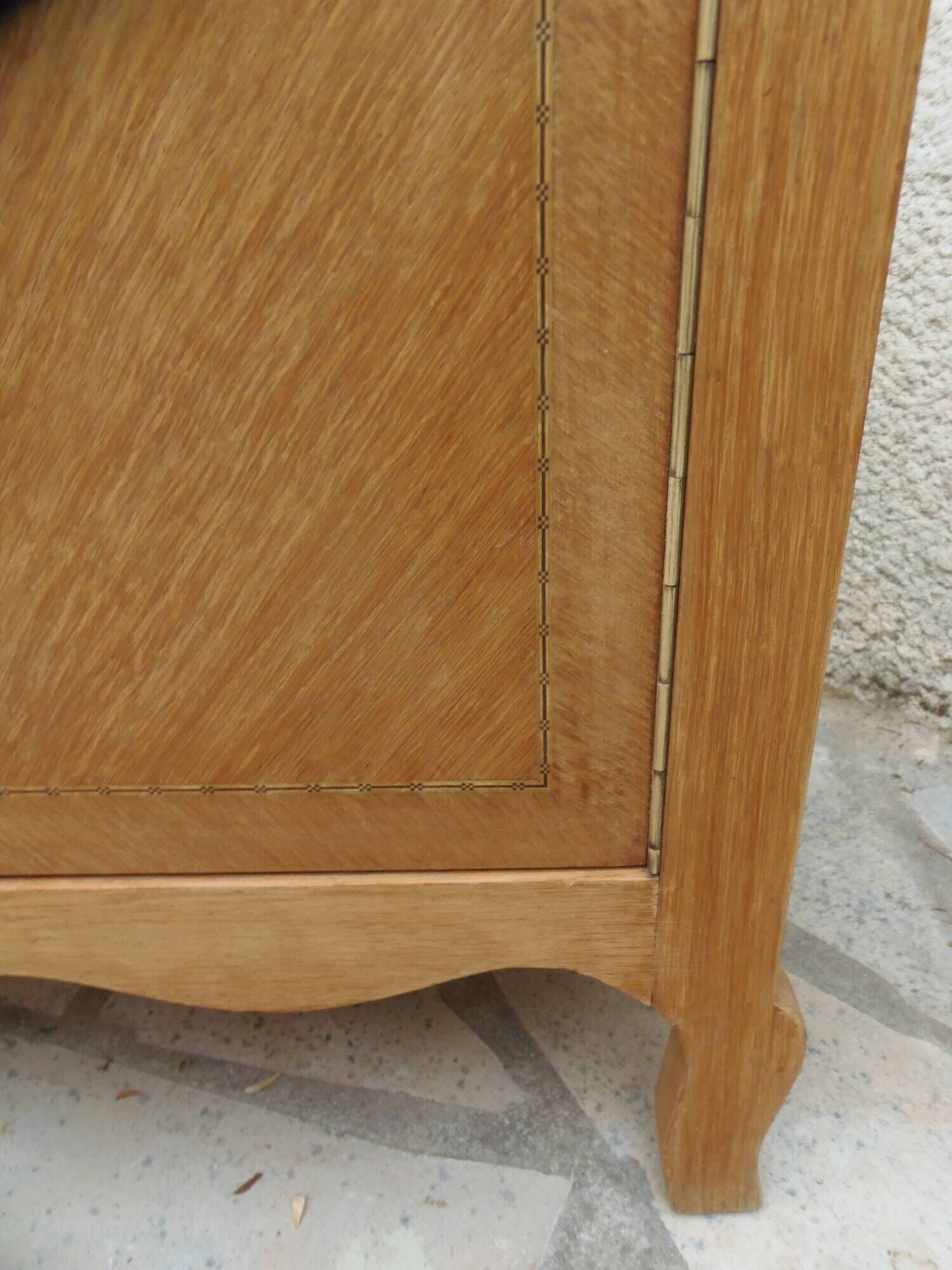 Small vintage marquetry wooden cabinet – 2 doors – Classic style