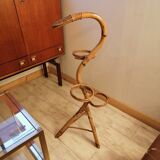 Plant holder bamboo rattan snake vintage