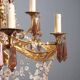 Lustre ancien en bronze et cristal 12 lumières Italie XX Century