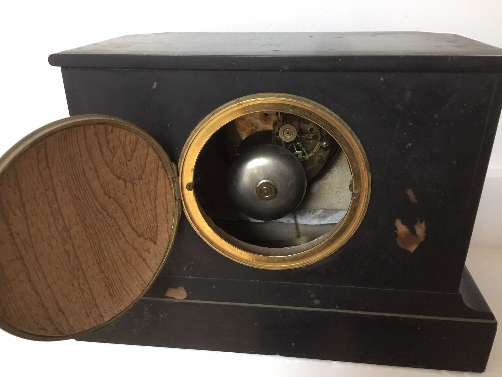 Napoleon III style marble pendulum of "terminal shape"