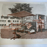 Affiche ' poste & marché '