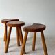 Vintage tripod stool trio