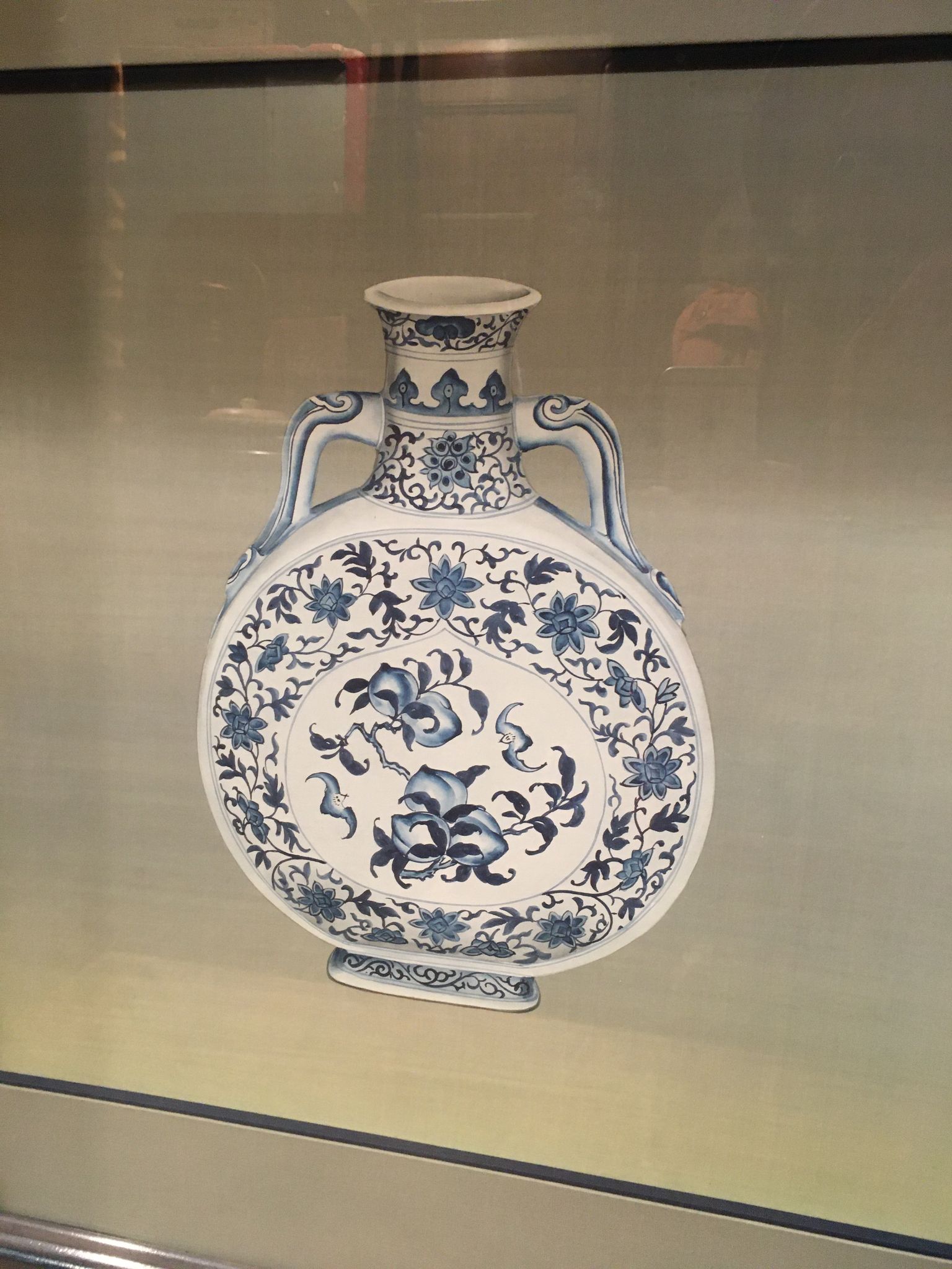 Ming blue and white pottery, hand-painted.