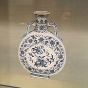 Ming blue and white pottery, hand-painted.
