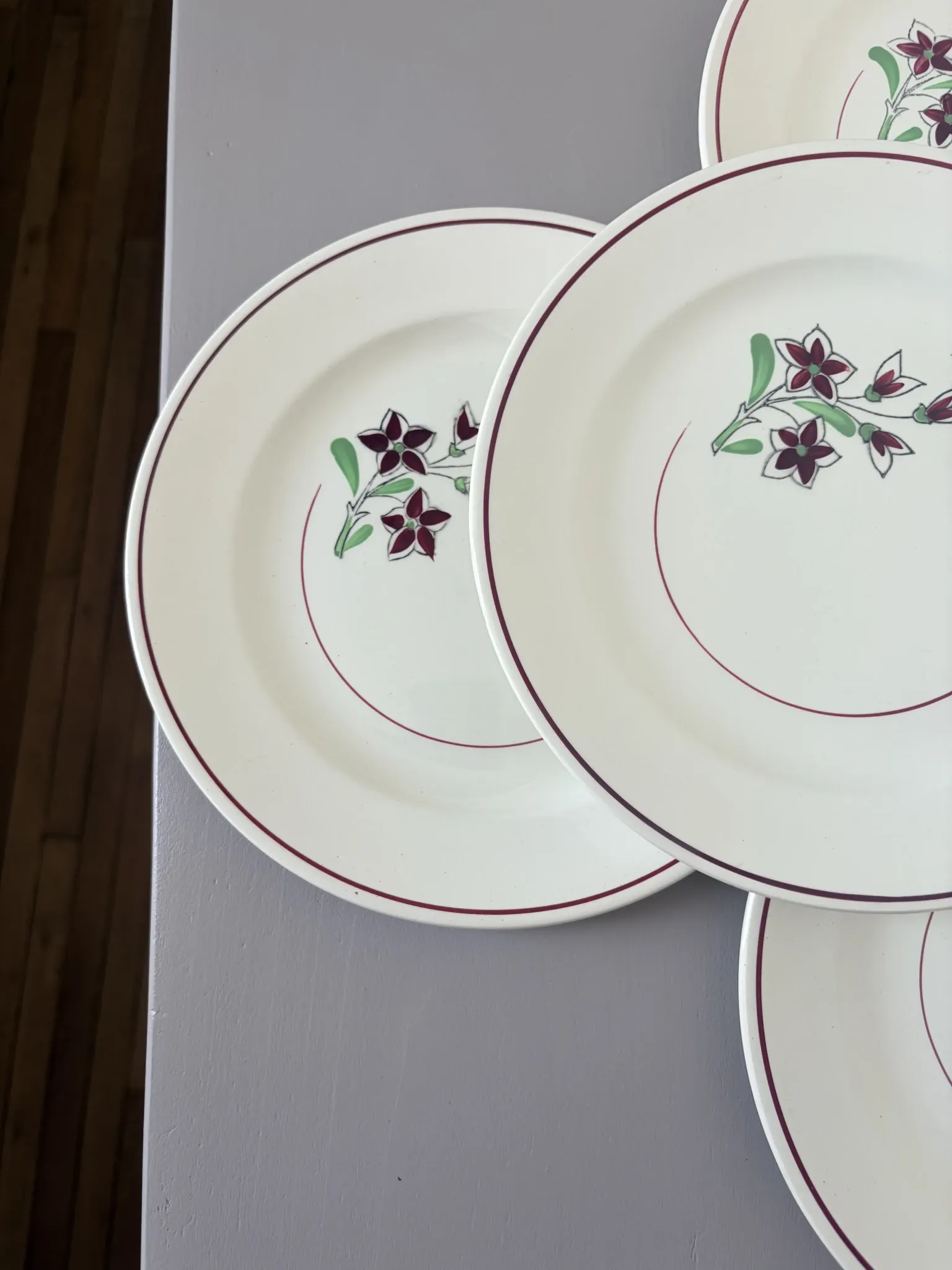 4 vintage flat plates from the Salins factory 210638