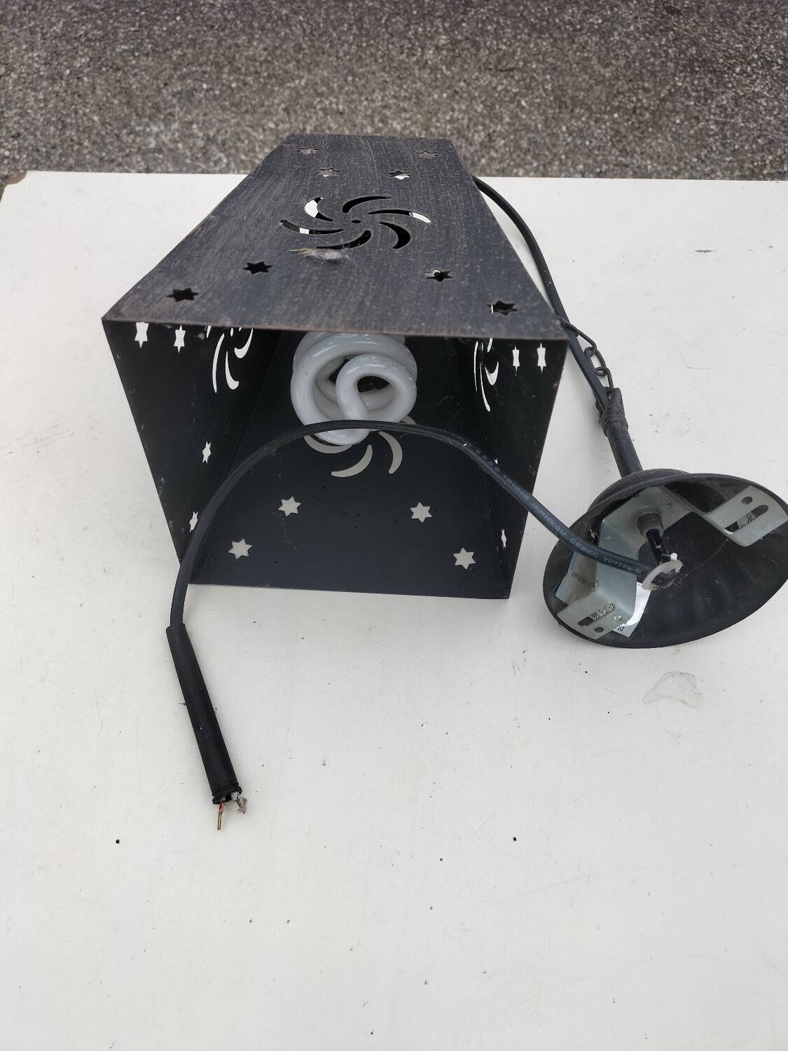 Small metal chandelier