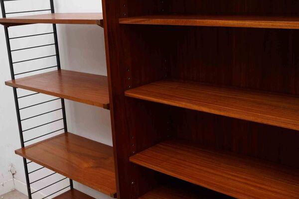 Bibliothèque bureau vintage modulaire en teck