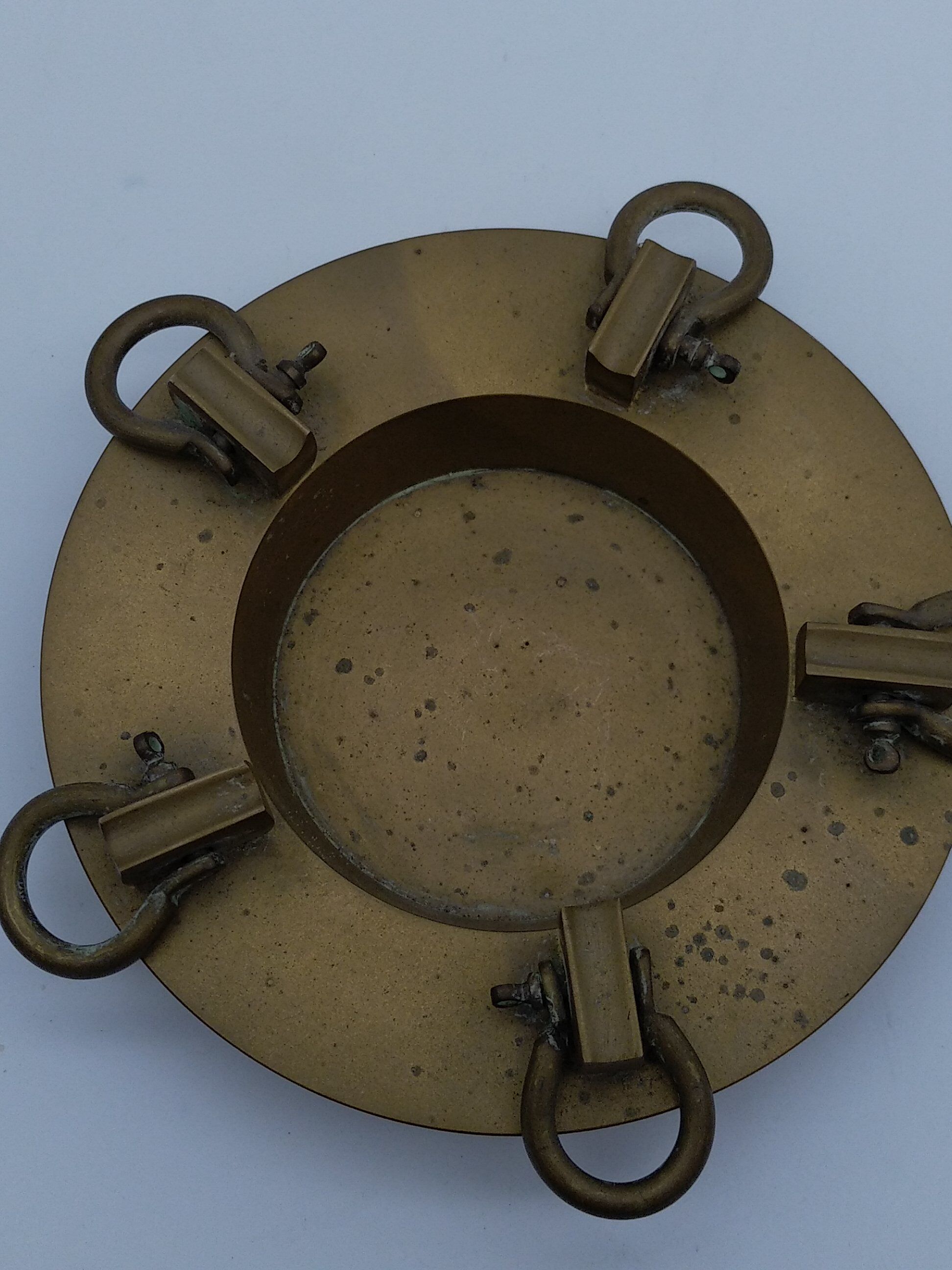 Cendrier en  laiton style marine avec manilles