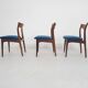 Set of 3 rosewood "AWA" dining chairs, the Netherlands 1950's