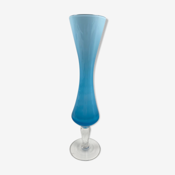 Vase opaline bleu 26cm
