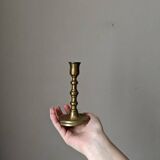 Pair of brass candlesticks, Scandinavian country decor