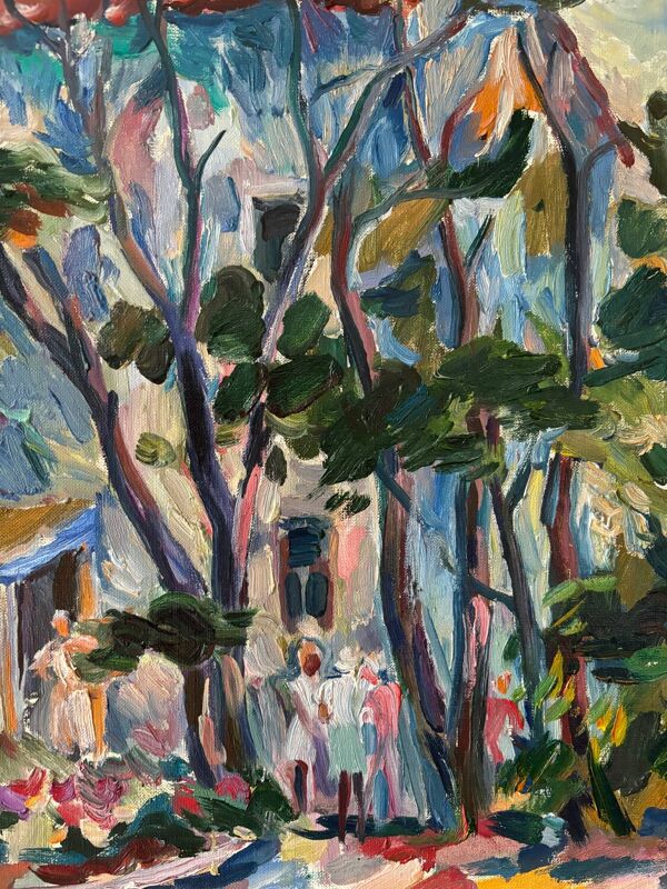 Paysage école russe signée