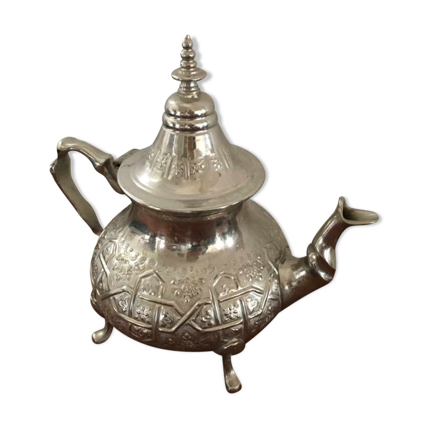 Large traditional Moroccan teapot.