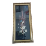 Frame of plants and edelweiss signed.
