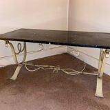 Marble & wrought iron coffee table, 1940