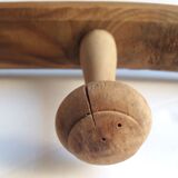 Coat rack 2m, 14 wooden wall hooks