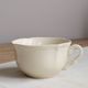 Antique ivory faience breakfast cup Sarreguemines