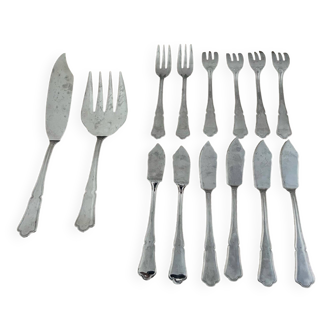 14 stainless steel fish serving cutlery France