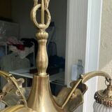 Chandelier " Art Nouveau " Bronze Solid gilded