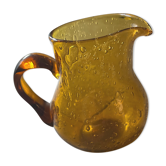 Small bubble blown glass vase, Verrerie Biot