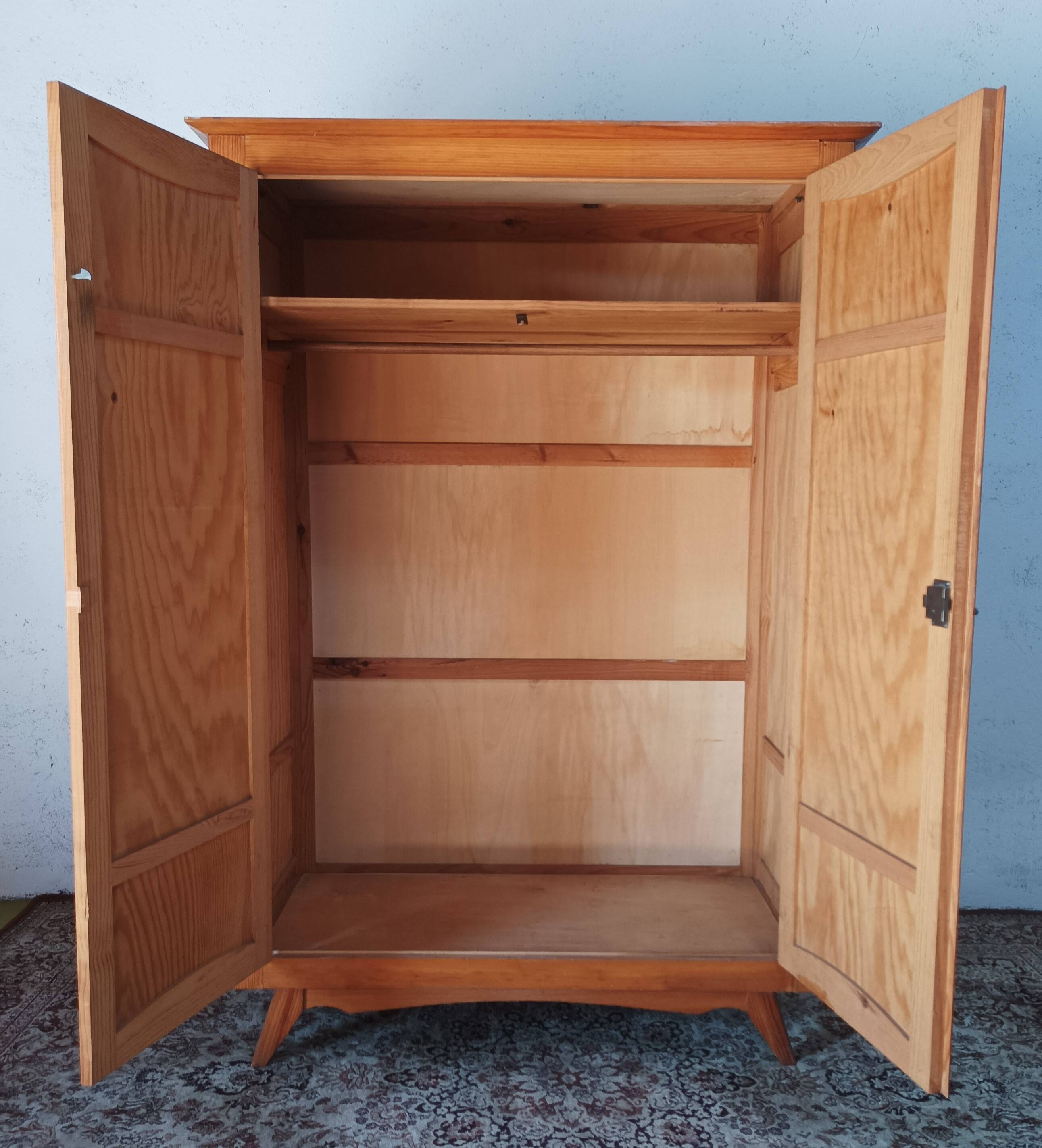 Vintage pine wardrobe