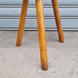 Pair of tripod stools in solid wood