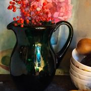 Vintage Empoli blown glass jug