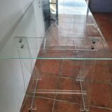 Plexiglas trestle desk from the 70s