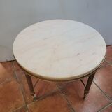 Brass and marble coffee table