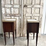 Pair of Louis XVI mahogany bedside tables