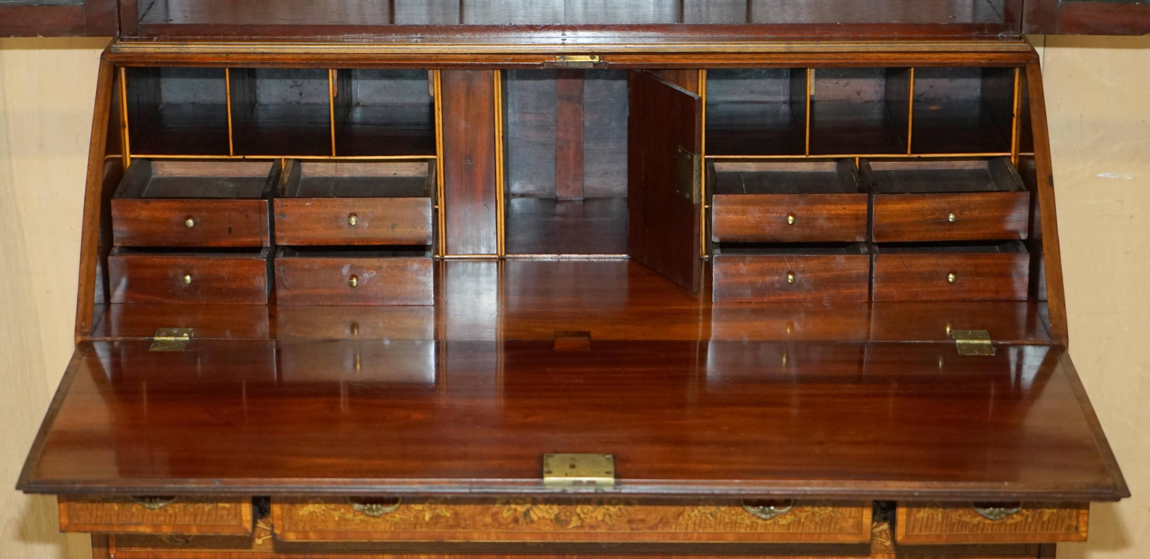 Sheraton Revival Antique Library Desk circa 1840