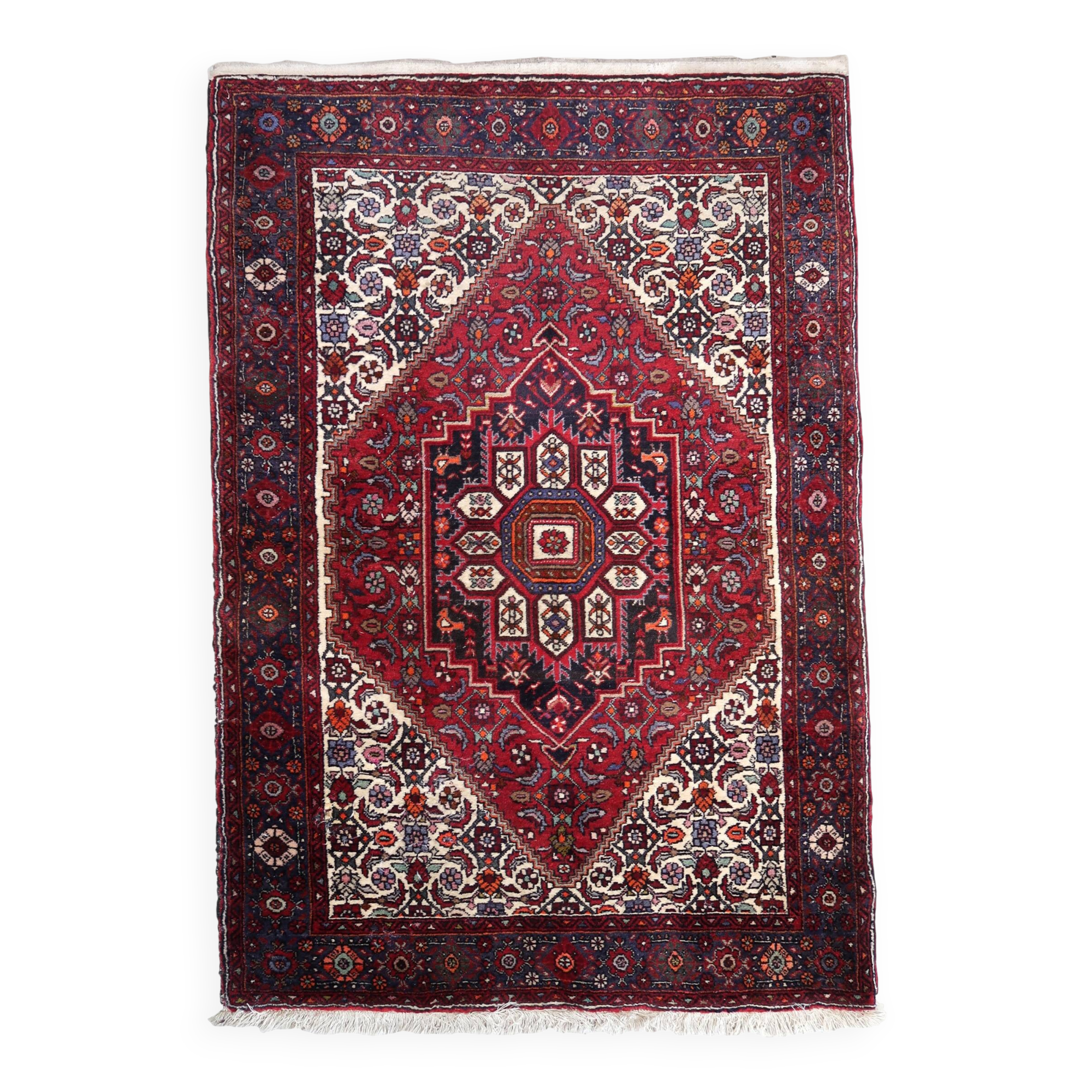 Tapis Bidjar Vintage Fait Main en Laine – 98 x 148 cm