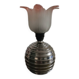 Vintage ball lamp and tulip with pink edges
