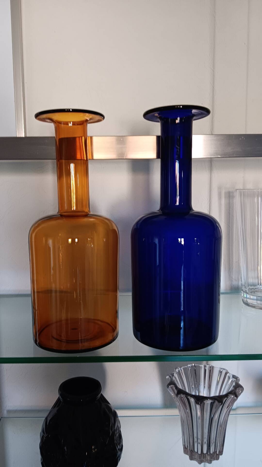 Pair of GUL vases by Otto Brauer for Holmegaard
