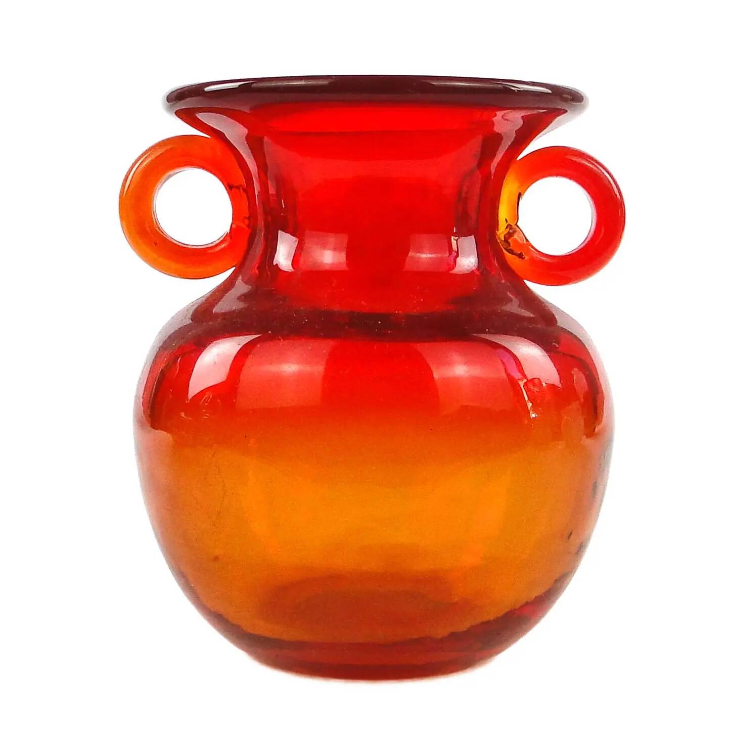 Mid-century modern vase, glass, designed by J. Słuczan-Orkusz, Poland, 1970s