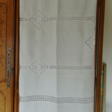 White linen tablecloth