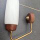 Scandinavian wall lamp teak and glass Denmark vintage 60 Modernist