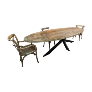 table ovale industriel