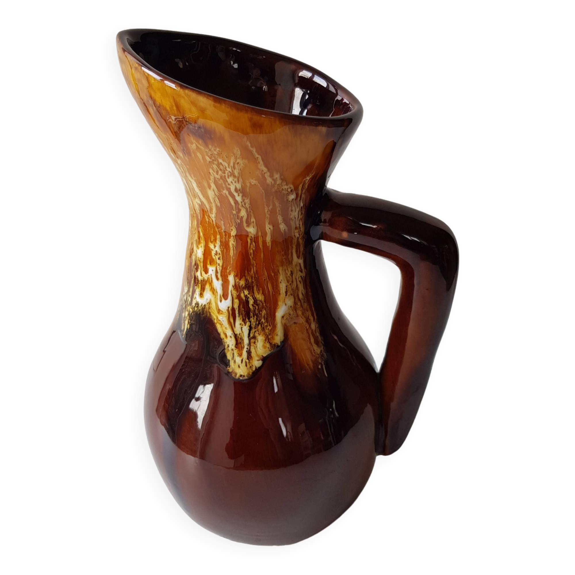 Grand Pichet Vase en céramique hauteur 29cm - style vallauris - années 60