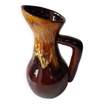 Grand Pichet Vase en céramique hauteur 29cm - style vallauris - années 60
