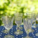 Assortment of 15 mismatched vintage liqueur glasses